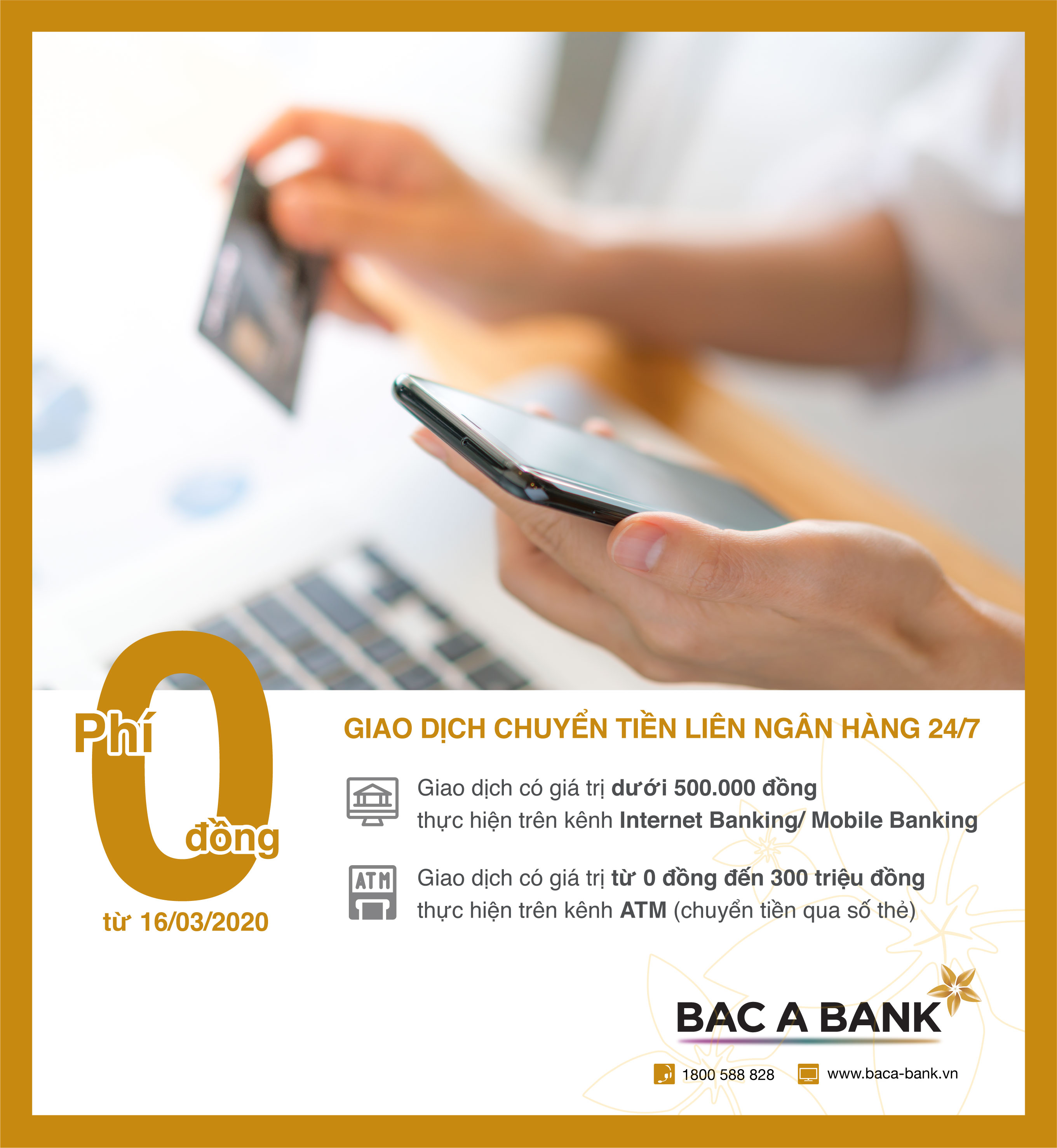 Không gian lựa chọn về các dịch vụ ngân hàng rất quan trọng! Hãy lựa chọn Ngân hàng Bắc Á - BAC A BANK để sử dụng dịch vụ ngân hàng uy tín và chất lượng đặc biệt về chuyển khoản.